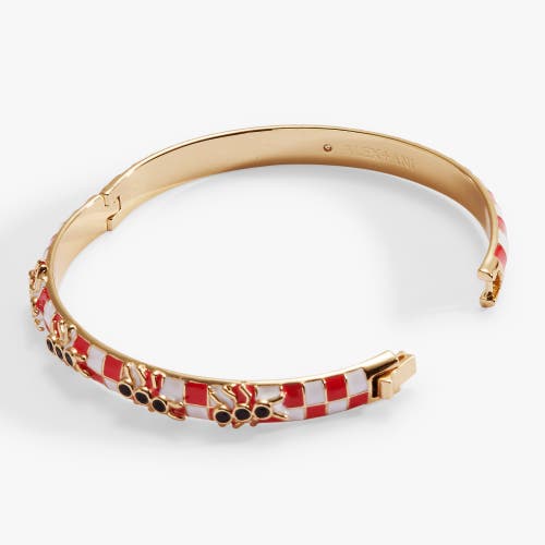 Alex And Ani Picnic Blanket Hinge Bangle With Ants In Red