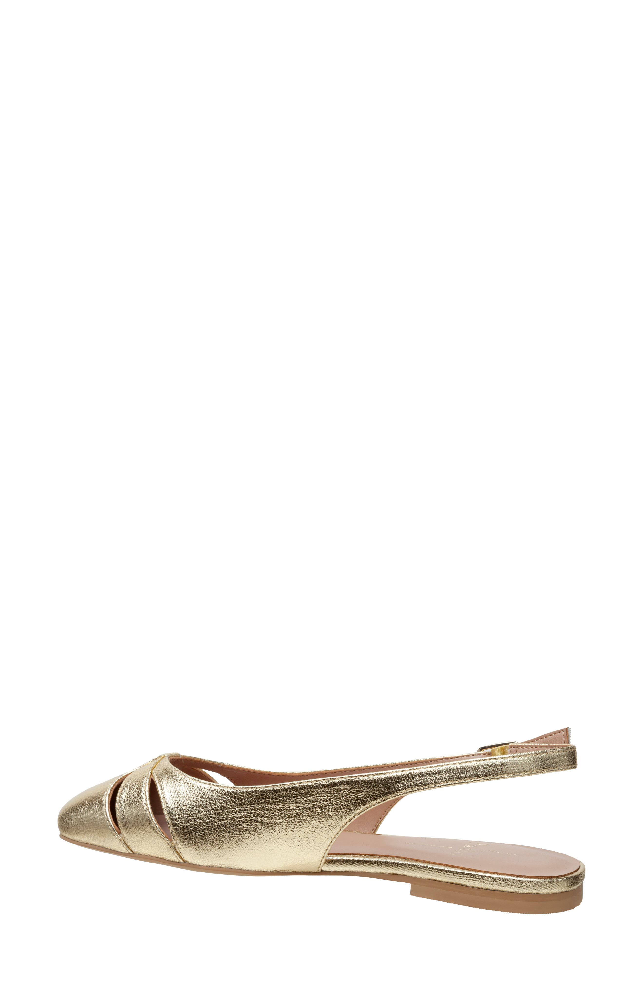 Linea Paolo Deena Slingback Flat, Alternate, color, Gold