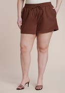 ELOQUII Pull On Linen Short