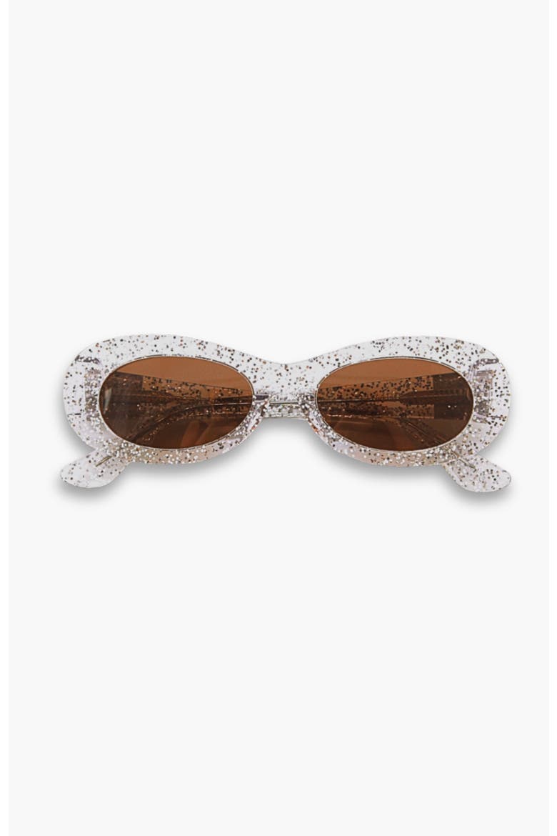 SoHo Oval Polarized Sunglasses, Main, color, Silver