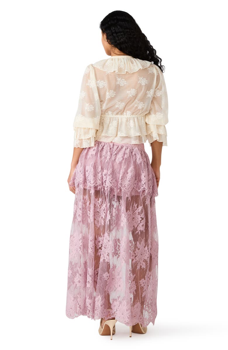 Steve Madden Arietty Lace Maxi Skirt, Alternate, color, Mauve Shadows