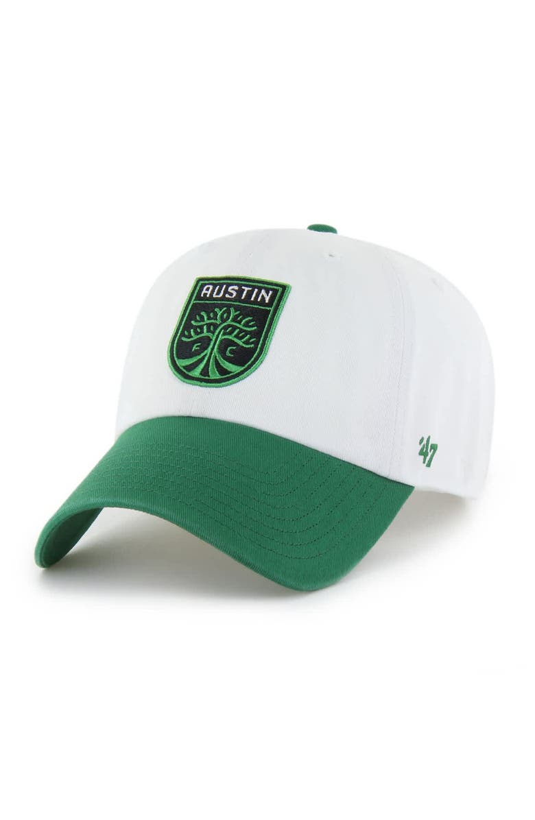 '47 Men's '47  White Austin FC Two-Tone Clean Up Adjustable Hat, Main, color, White