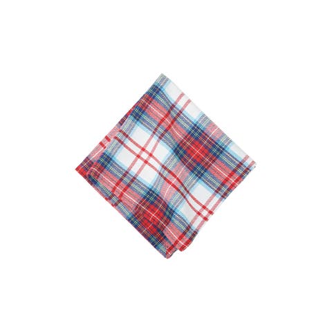 Morris Plaid Red and Green Woven Napkin Set of 6