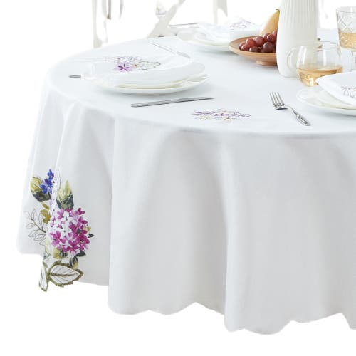 Threadmade Spring Hydrangea Cutwork Tablecloth In Multi