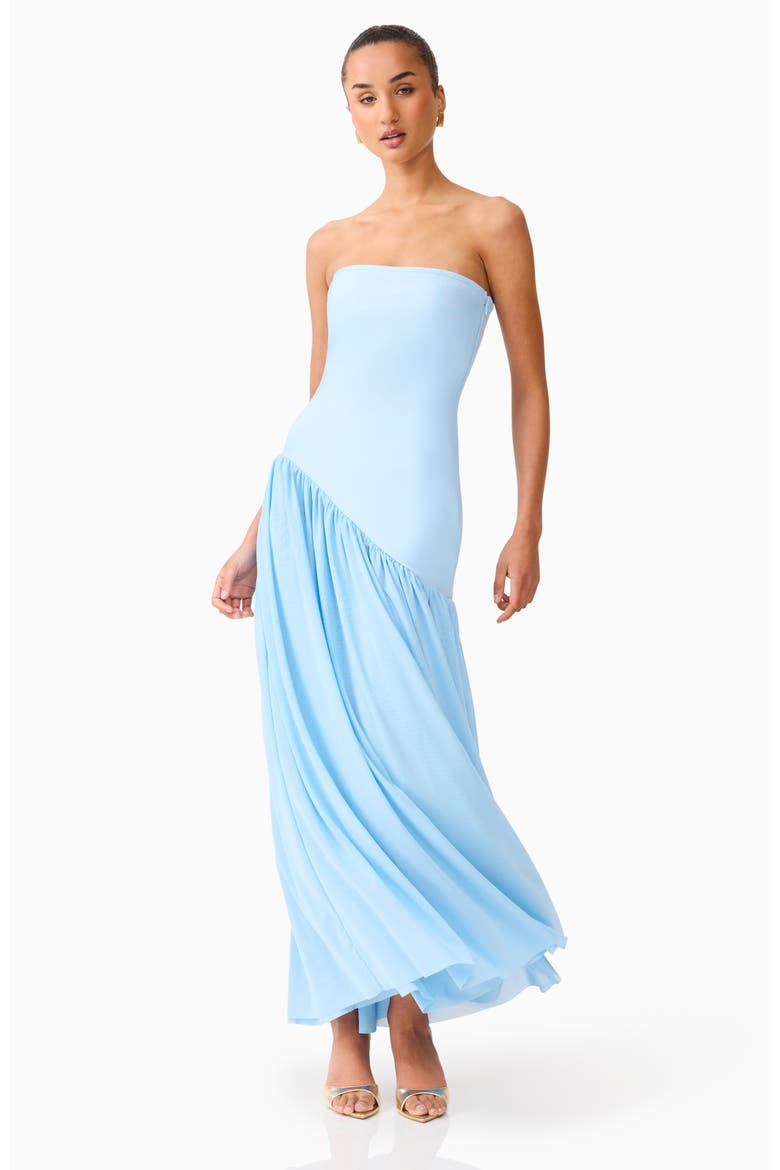 Jesselle Strapless Gown, Alternate, color, BABY BLUE