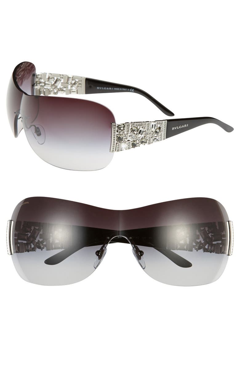 BVLGARI 60mm Shield Sunglasses, Main, color,