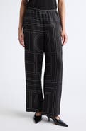 TOTEME Monogram Organic Silk Pajama Pants
