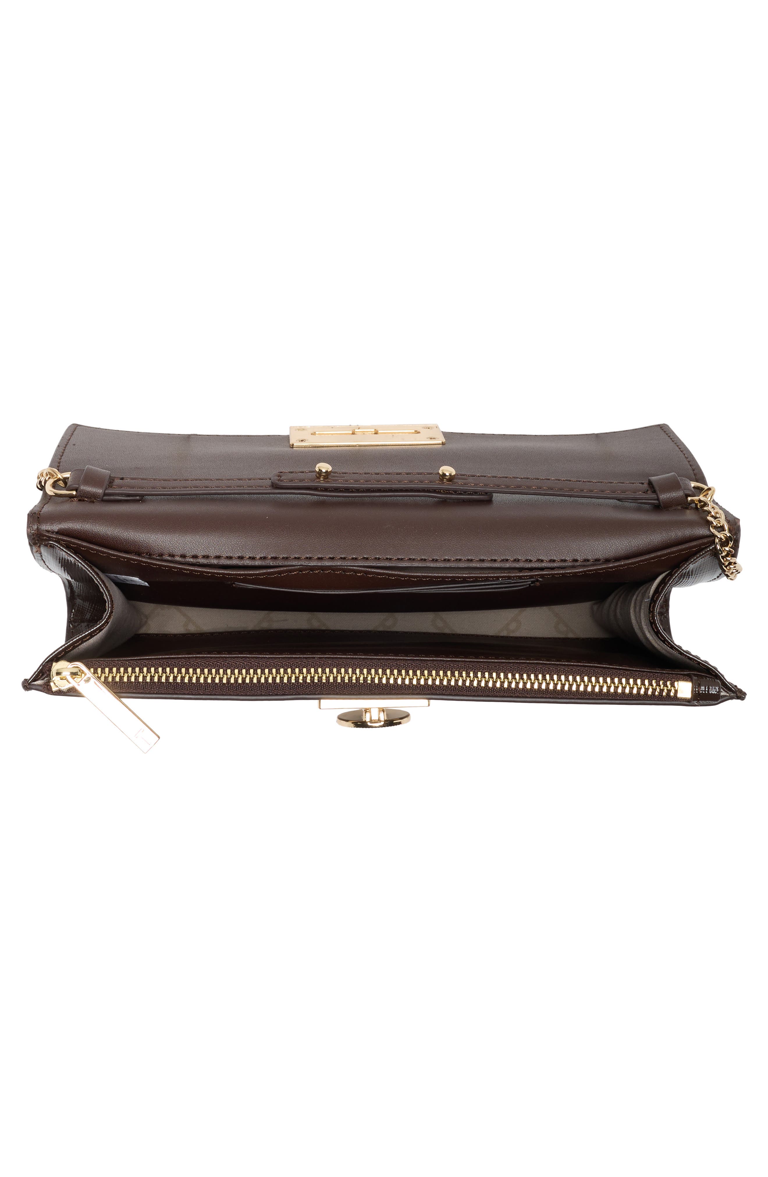 Parisa Faux Leather Flap Crossbody Bag, Main, color, ESPRESSO SYNTHETIC TEXTURED