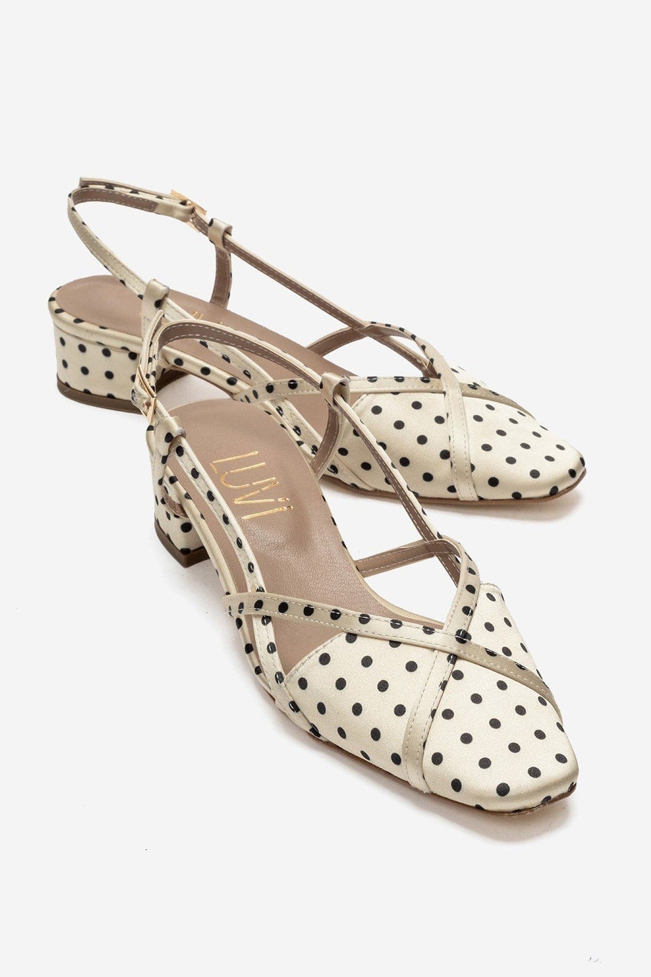 Yellow Black Polka Dot