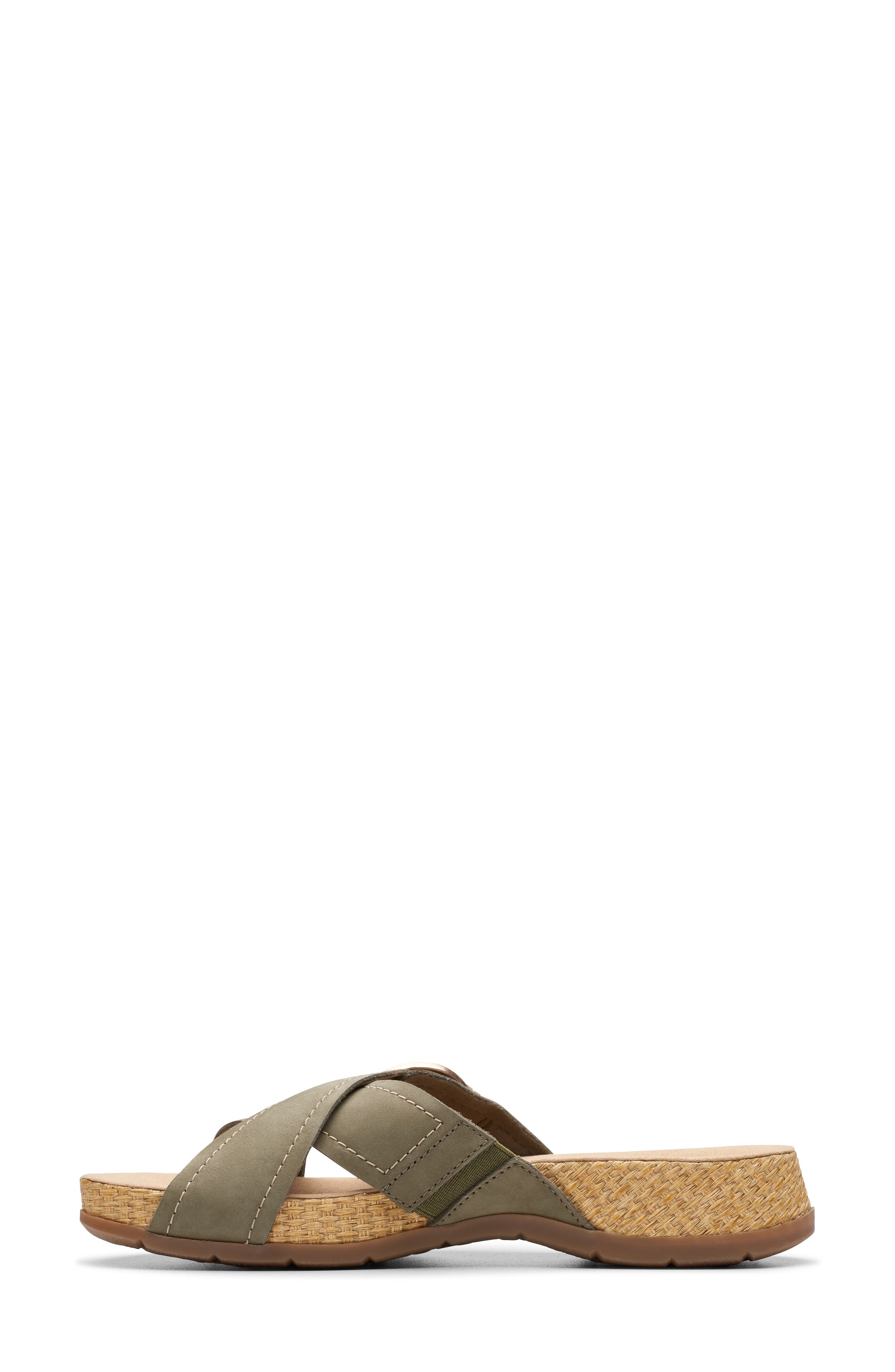 Reileigh May Slide Sandal, Alternate, color, OLIVE NUBUCK