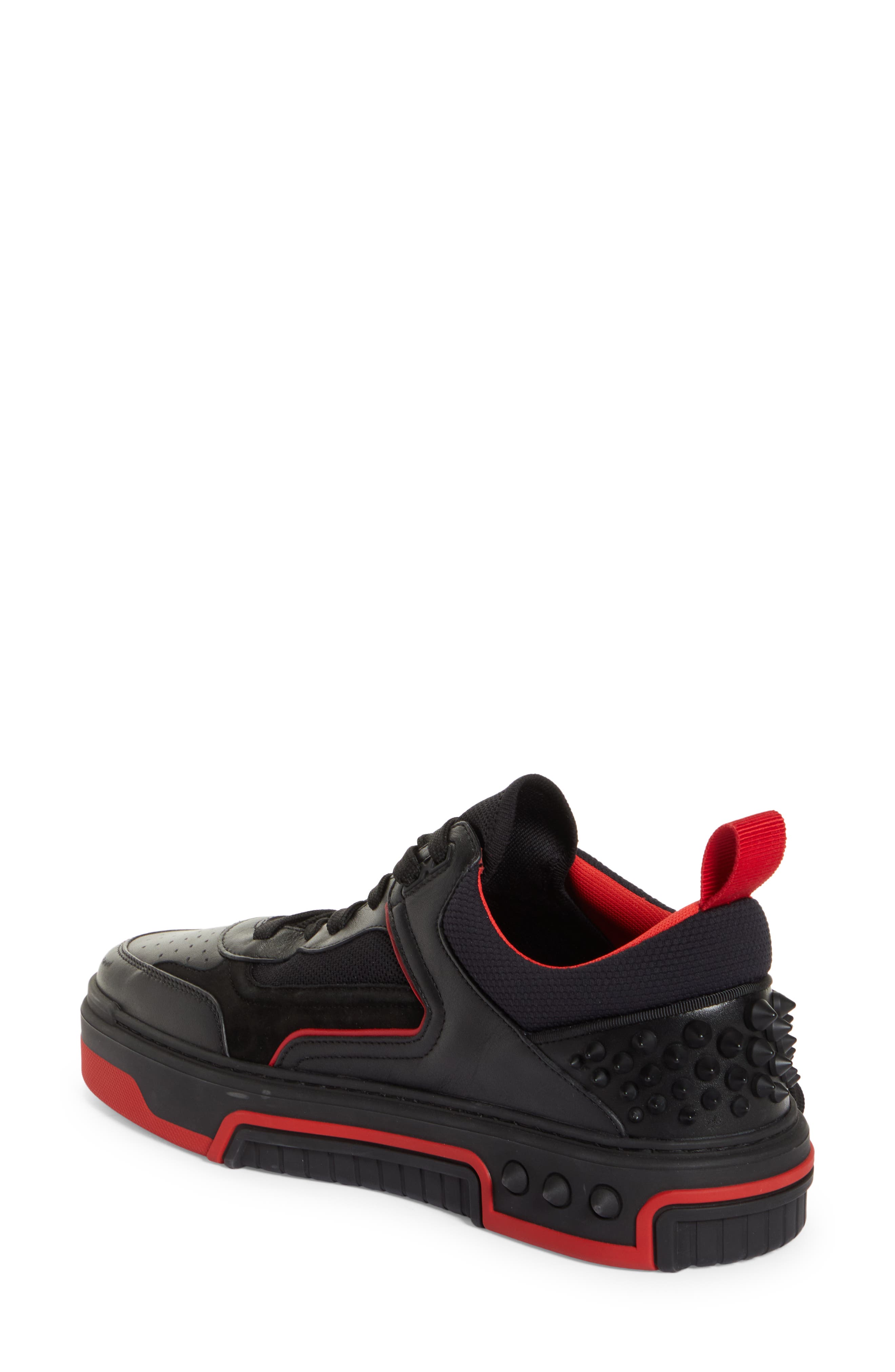 Christian Louboutin Astroloubi Spike Sneaker, Alternate, color, H358 Black/Loubi