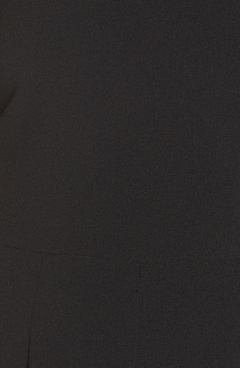 Julia Jordan Crepe Ruffle Trim Wide Leg Jumpsuit, Alternate, color, 