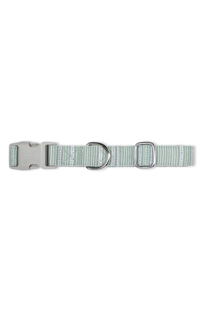 Fringe Studio Block Stripe Large Dog Collar, Main, color, Green