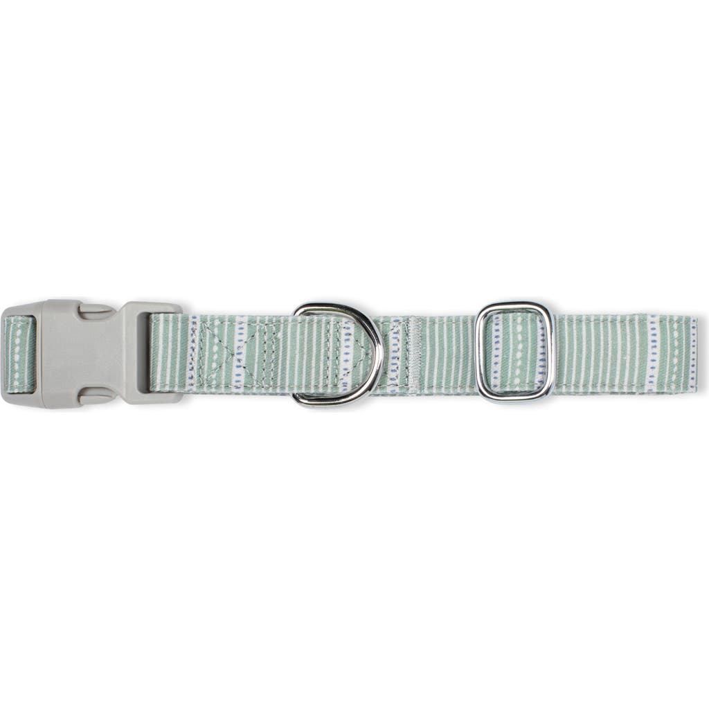 Fringe Studio Block Stripe Large Dog Collar in Green  product