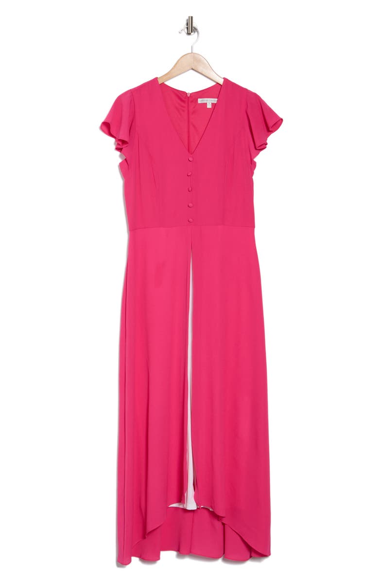 SANDRA DARREN Short Sleeve Maxi Jumpsuit, Alternate, color, Pink