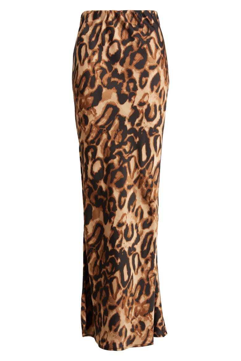 Freyja Leopard Print Maxi Skirt, Alternate, color, LEOPARD