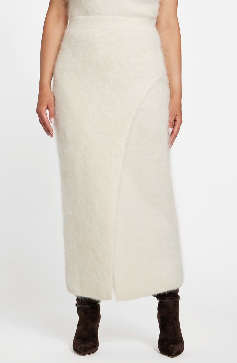 Marciano Agnes Alpaca Blend Maxi Skirt, Main, color, Ivory