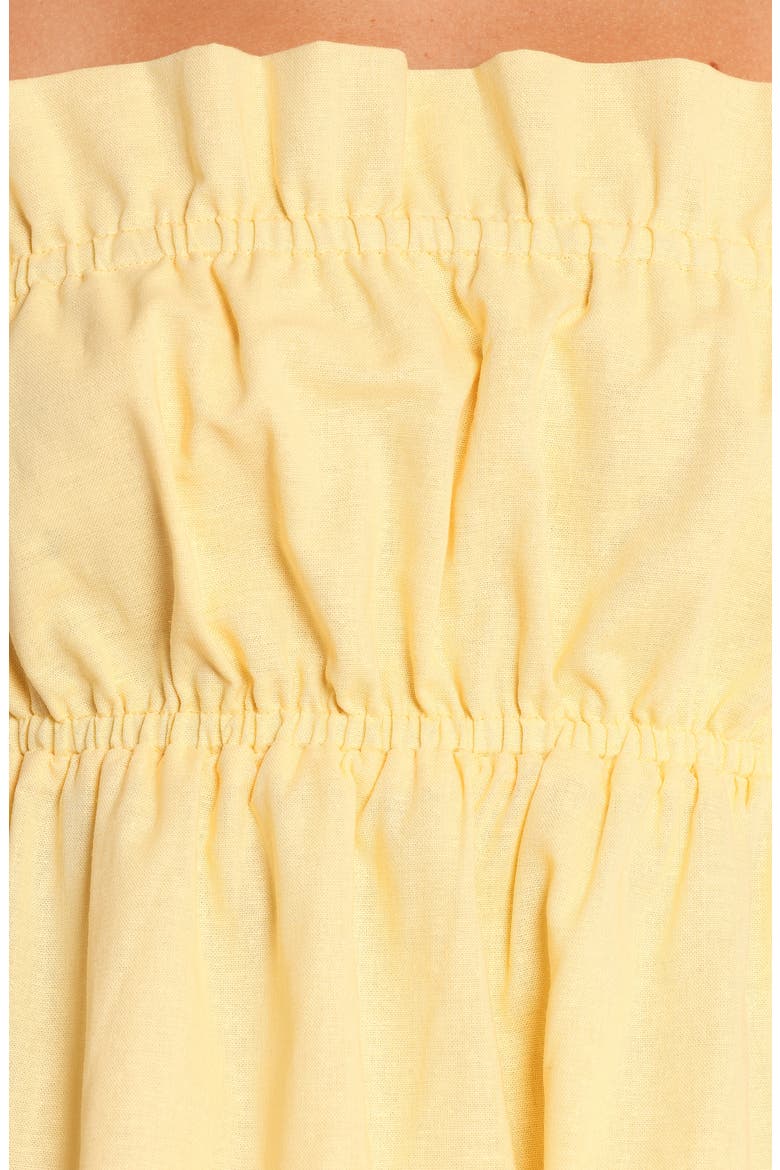 Ember Strapless Tunic Top, Alternate, color, BUTTER YELLOW