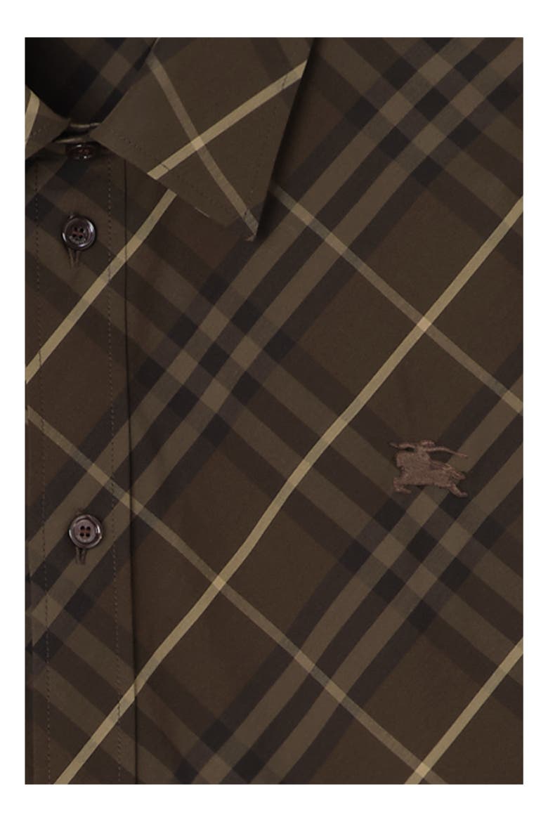 Classic Fit Check Cotton Shirt, Alternate, color, Sepia brown