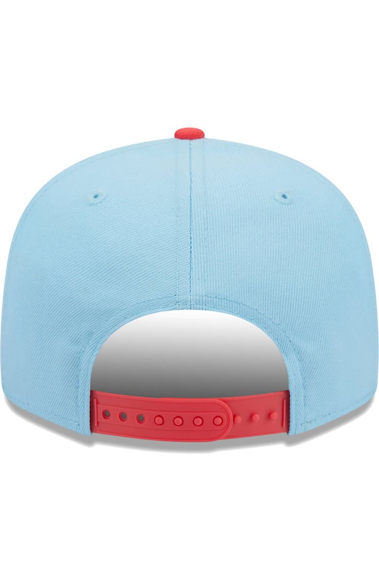 New Era Men's New Era Light Blue/Red Las Vegas Raiders Two-Tone Color Pack 9FIFTY Snapback Hat, Alternate, color,