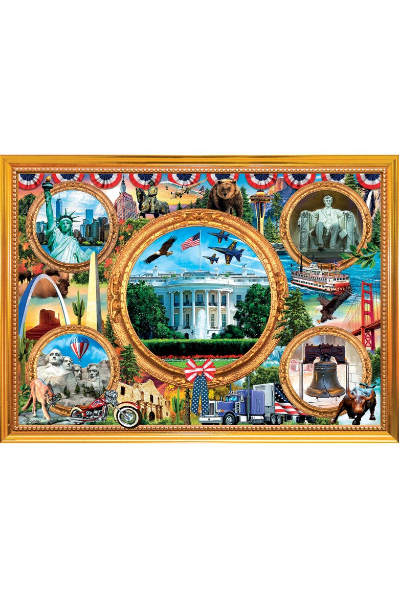 American Monuments 1000 Piece Puzzle, Alternate, color, Multicolored