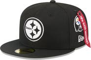 New Era x Alpha Industries Men's New Era x Alpha Industries Black Pittsburgh Steelers 59FIFTY Fitted Hat