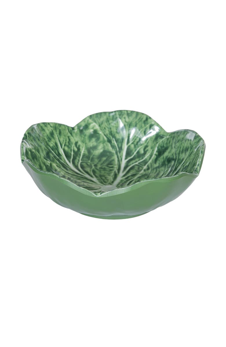 C&F Home White Cabbage Leaf Set of 4 Snack Serving Bowl Dishes 4.95", Alternate, color, Green