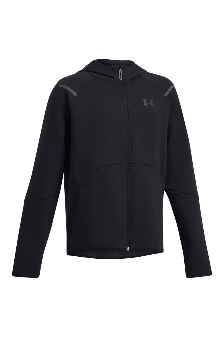Kids' Unstoppable Fleece Hoodie, Alternate, color, BLACK