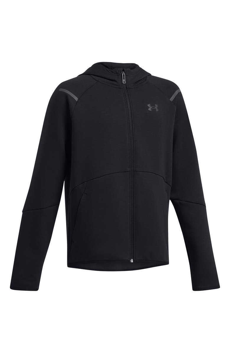 Under Armour Kids' Unstoppable Fleece Hoodie, Alternate, color, Black
