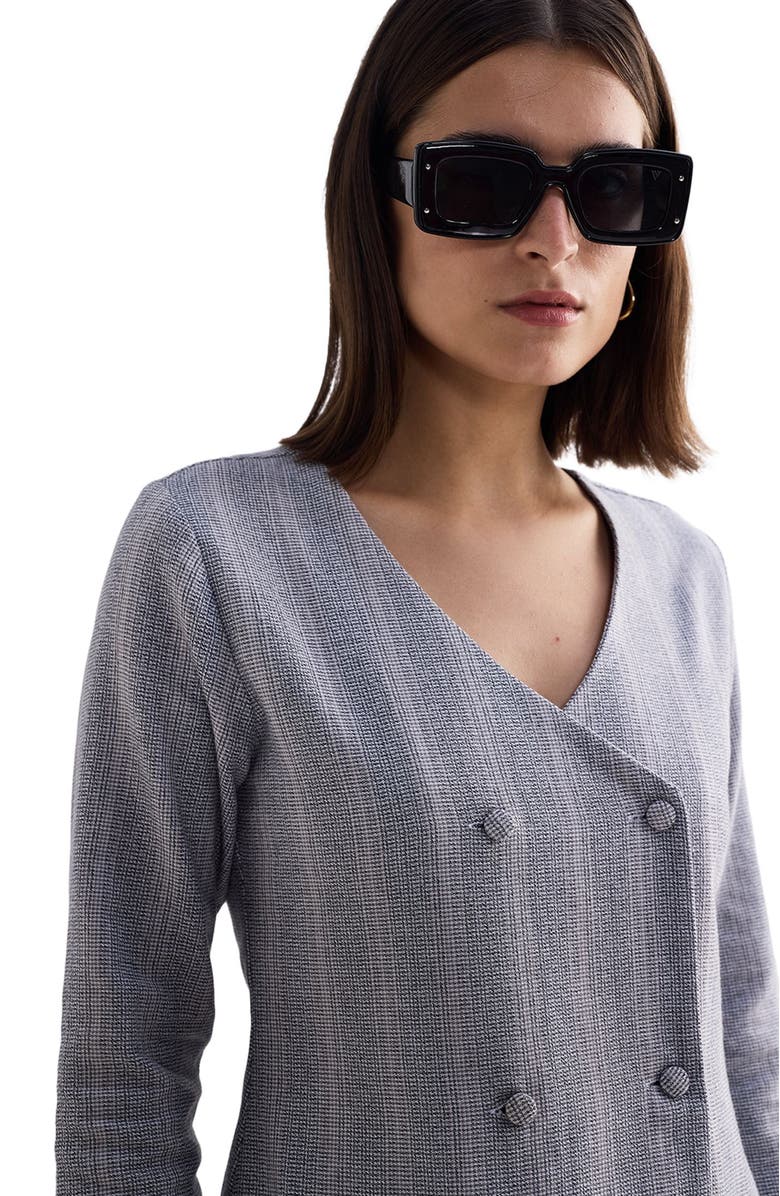 Reistor Fitted Cotton Tweed Jacket, Alternate, color, Steel Breeze