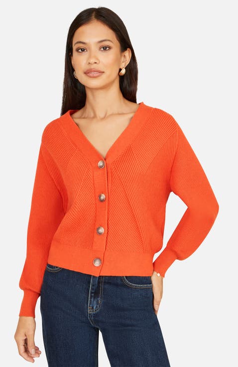 Relaxed Fit V-Neck Cardigan