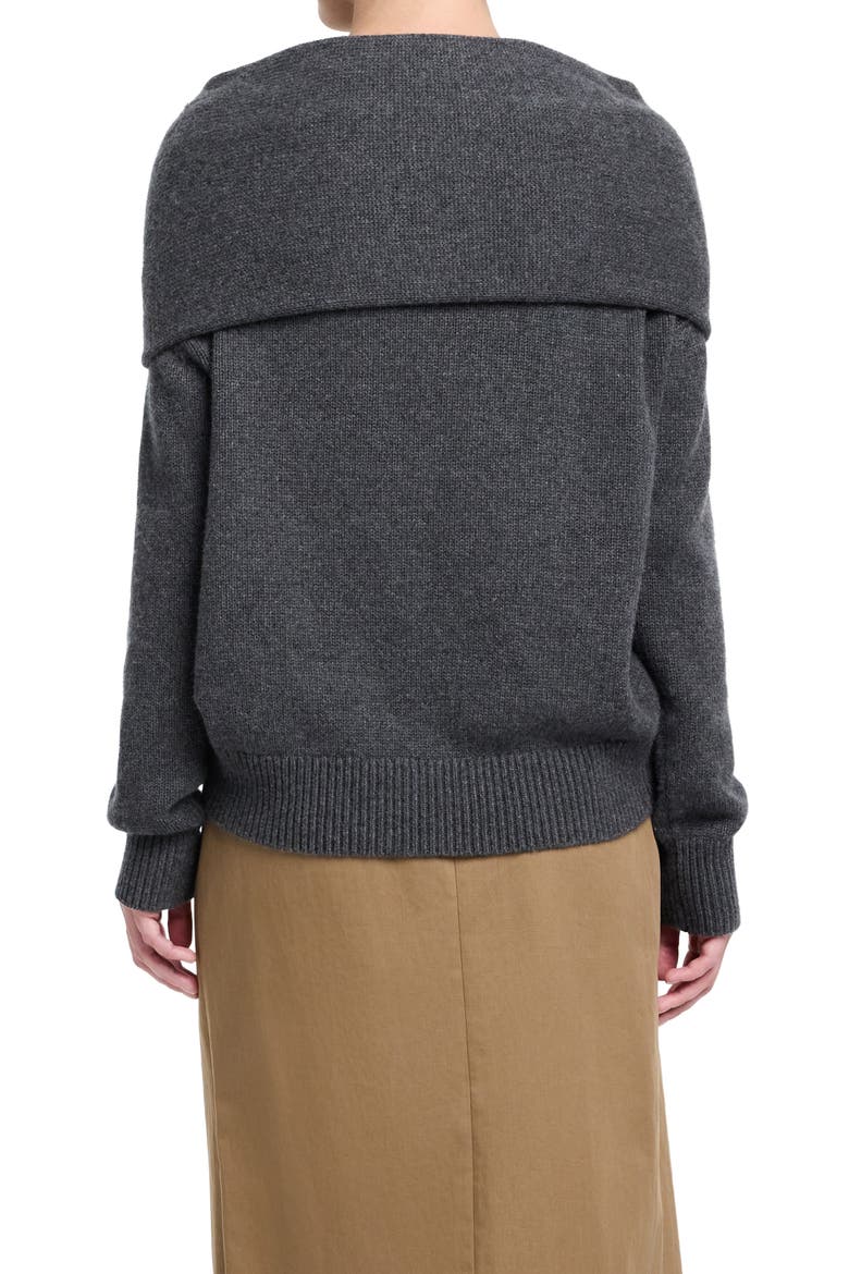 Crewneck Cotton Shrug Sweater, Alternate, color, CHARCOAL GREY