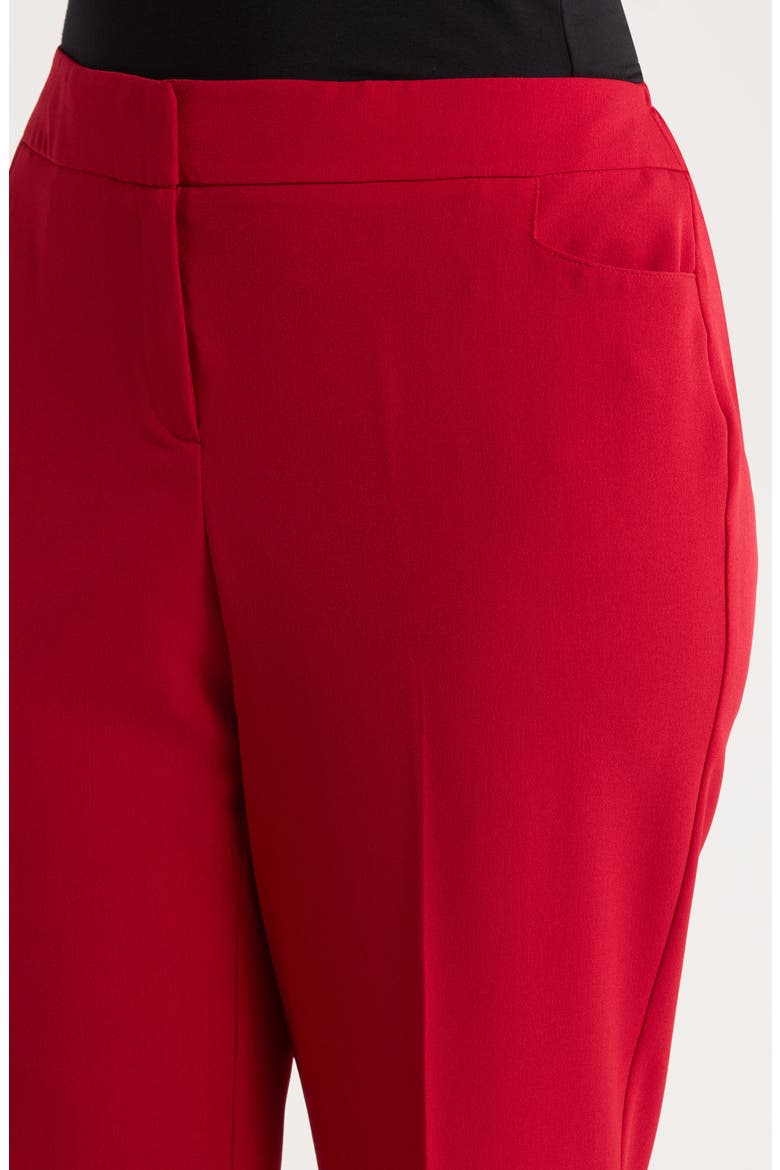 Flat Front Slim Pants, Alternate, color, FIRE RED