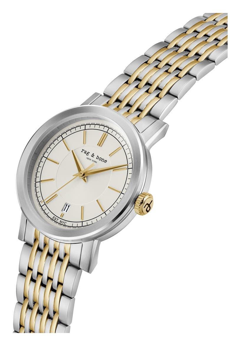 Reign Bracelet Watch, 39mm, Alternate, color, SILVER-TONE/ IVORY