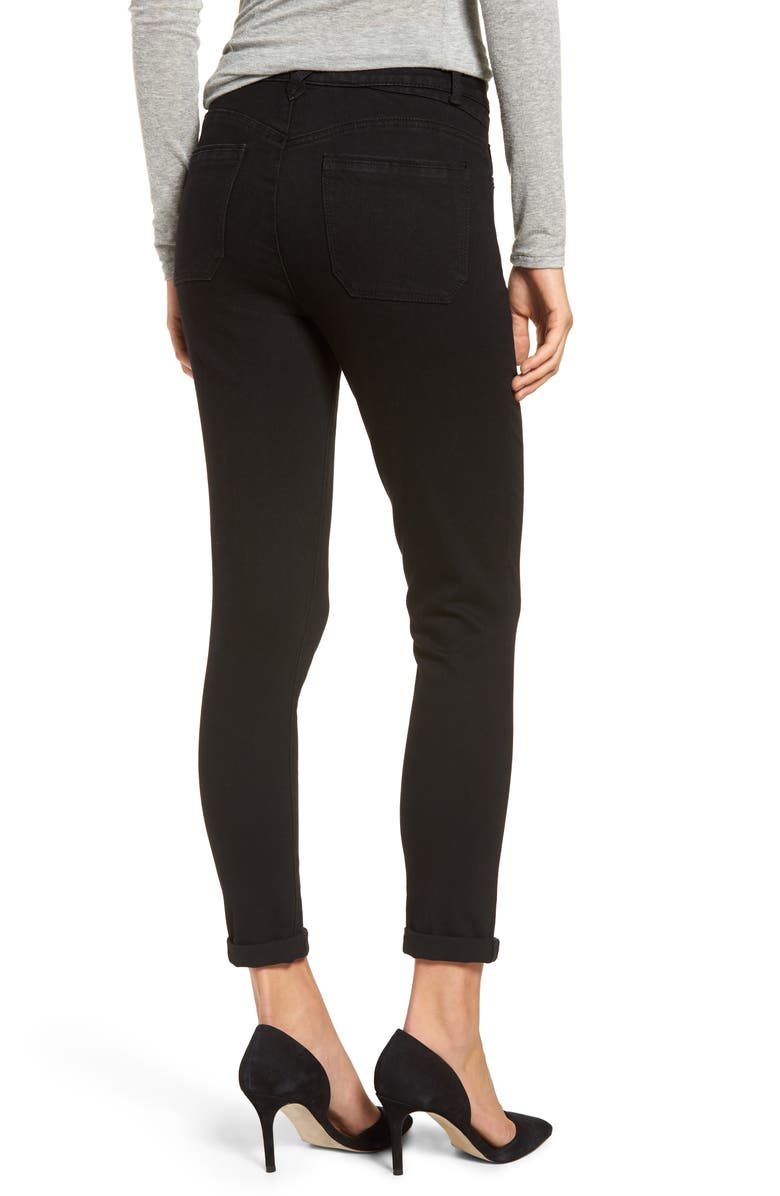 Wit & Wisdom High Waist Button Fly Skinny Ankle Jeans, Alternate, color,