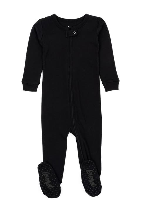 Solid Black Footed Pajamas