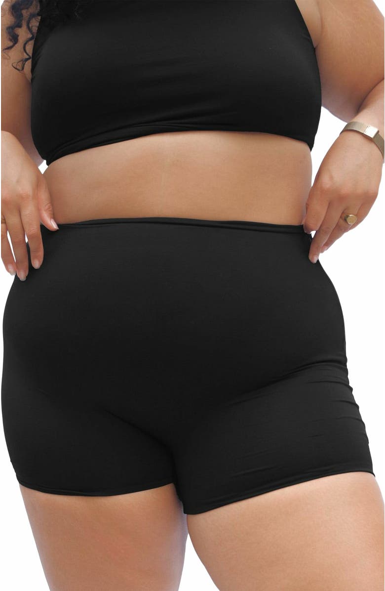 Mary Mercedes Emma 3" Swim Shorts, Alternate, color, Black