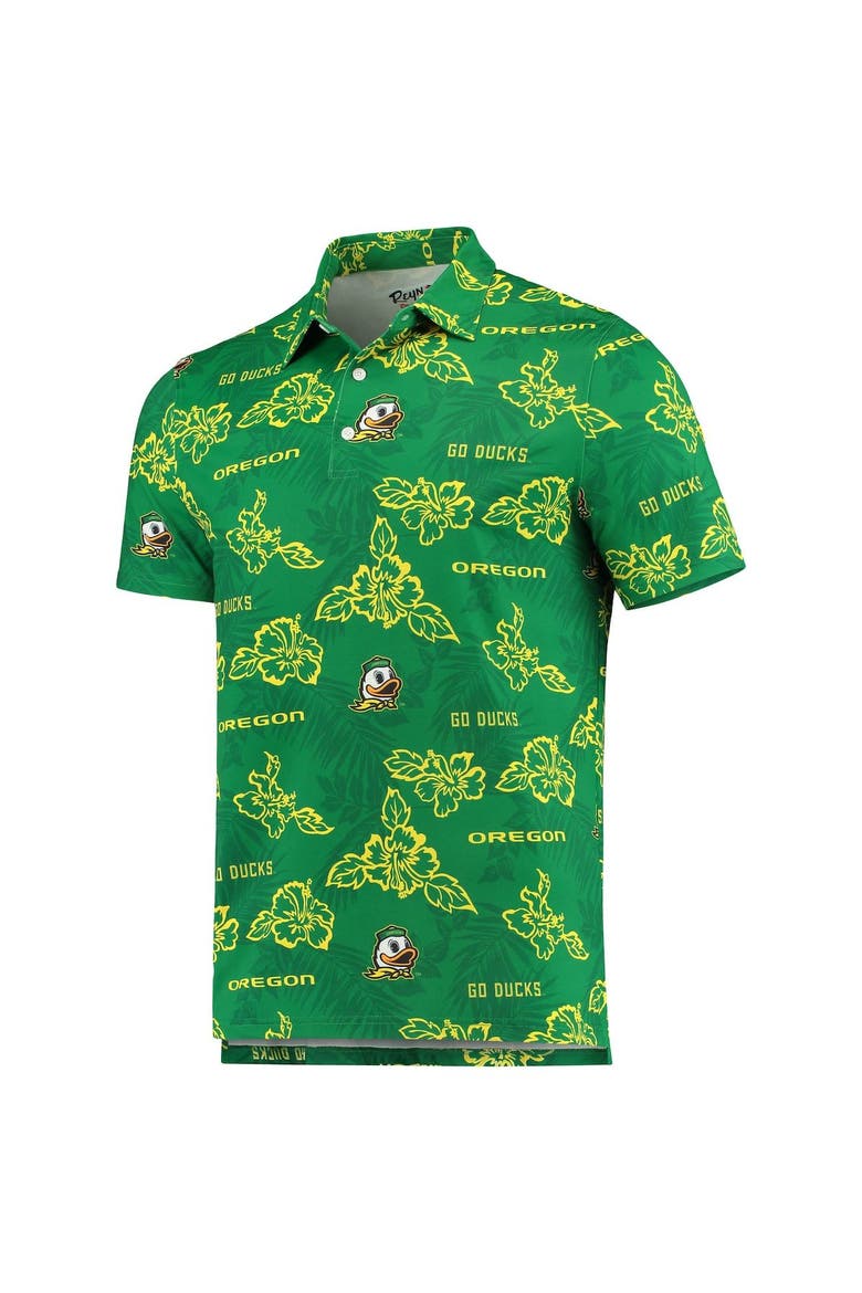 Men's Reyn Spooner Green Oregon Ducks Performance Polo, Alternate, color, Green