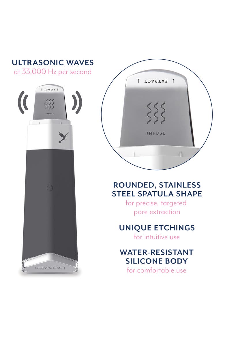 Ultrasonic Pore Extractor & Serum Infuser, Alternate, color, CHARCOAL