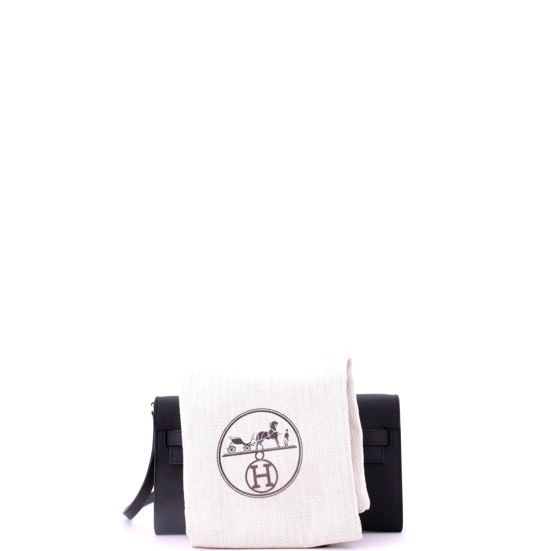 Pre-Owned Hermes Kelly To Go Wallet Epsom, Alternate, color, Noir