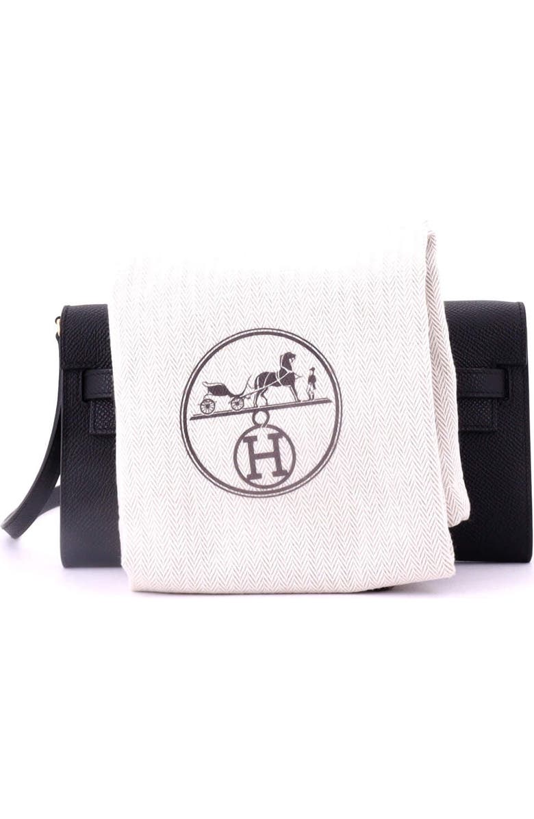 Pre-Owned Hermes Kelly To Go Wallet Epsom, Alternate, color, Noir