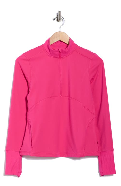 Apana Meridian Midweight Half Zip Sweatshirt In Pink