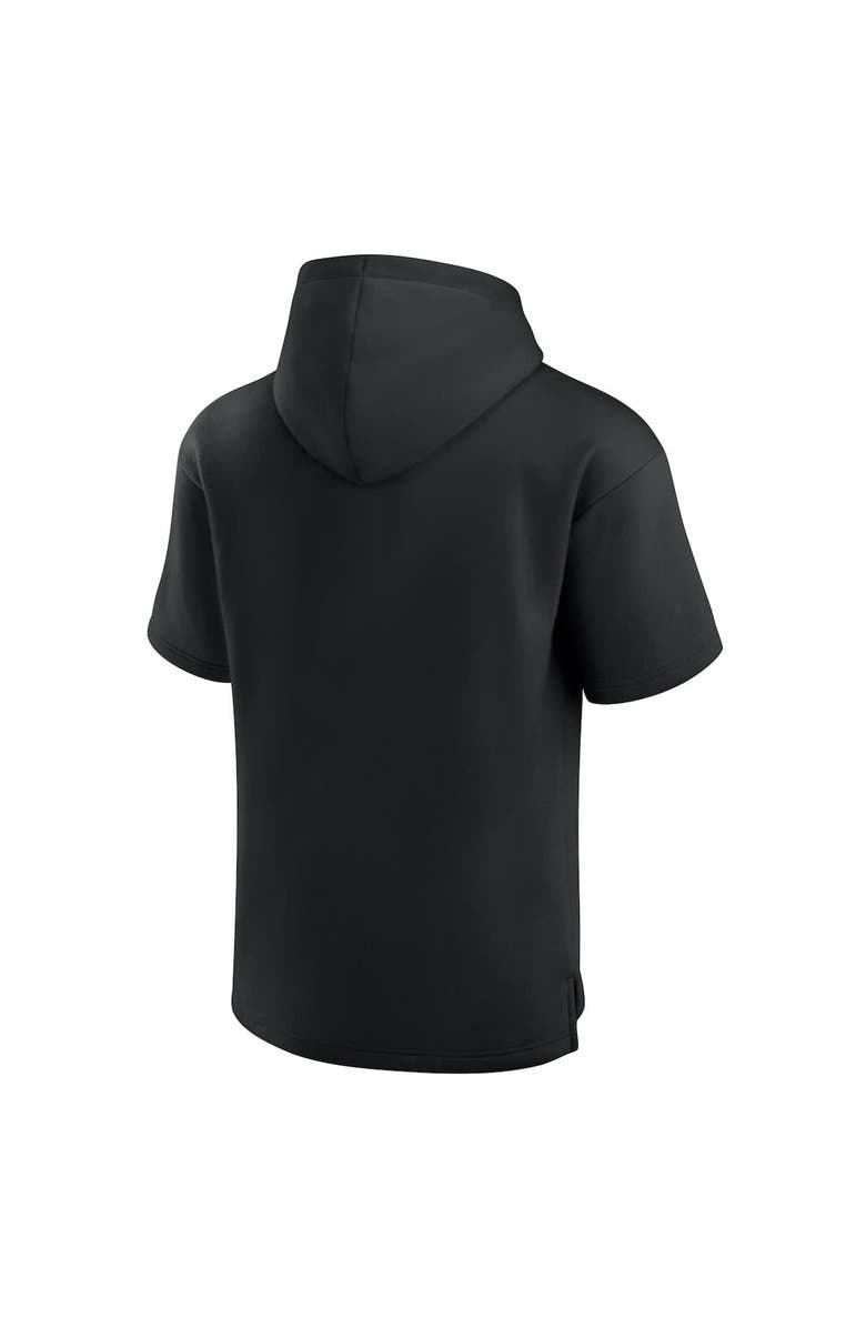 FANATICS Men's Fanatics Black Detroit Red Wings Elements Ready Short Sleeve Pullover Hoodie, Alternate, color, Black