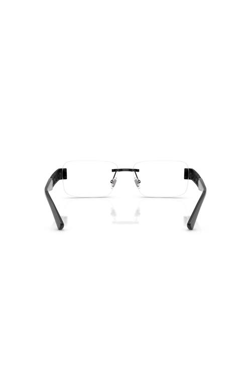 Versace 56mm Rectangle Optical Glasses In Metallic