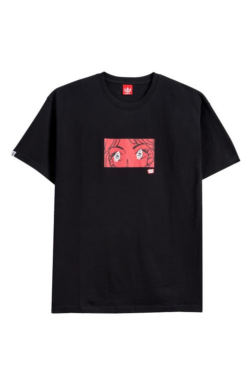 Icecream Seeing Cones Graphic T-shirt In Black