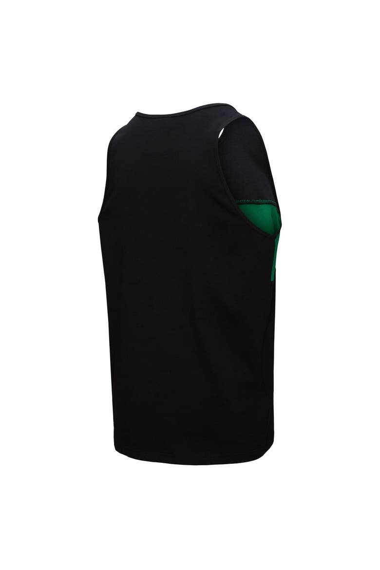 Men's Mitchell & Ness Black New York Jets Retro Colorblock Tank Top, Alternate, color, Black