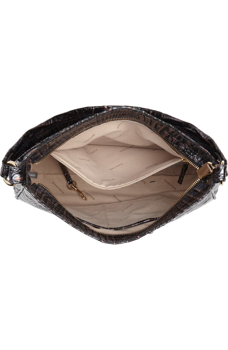 Brahmin Nadia Croc Embossed Leather Shoulder Bag, Alternate, color,