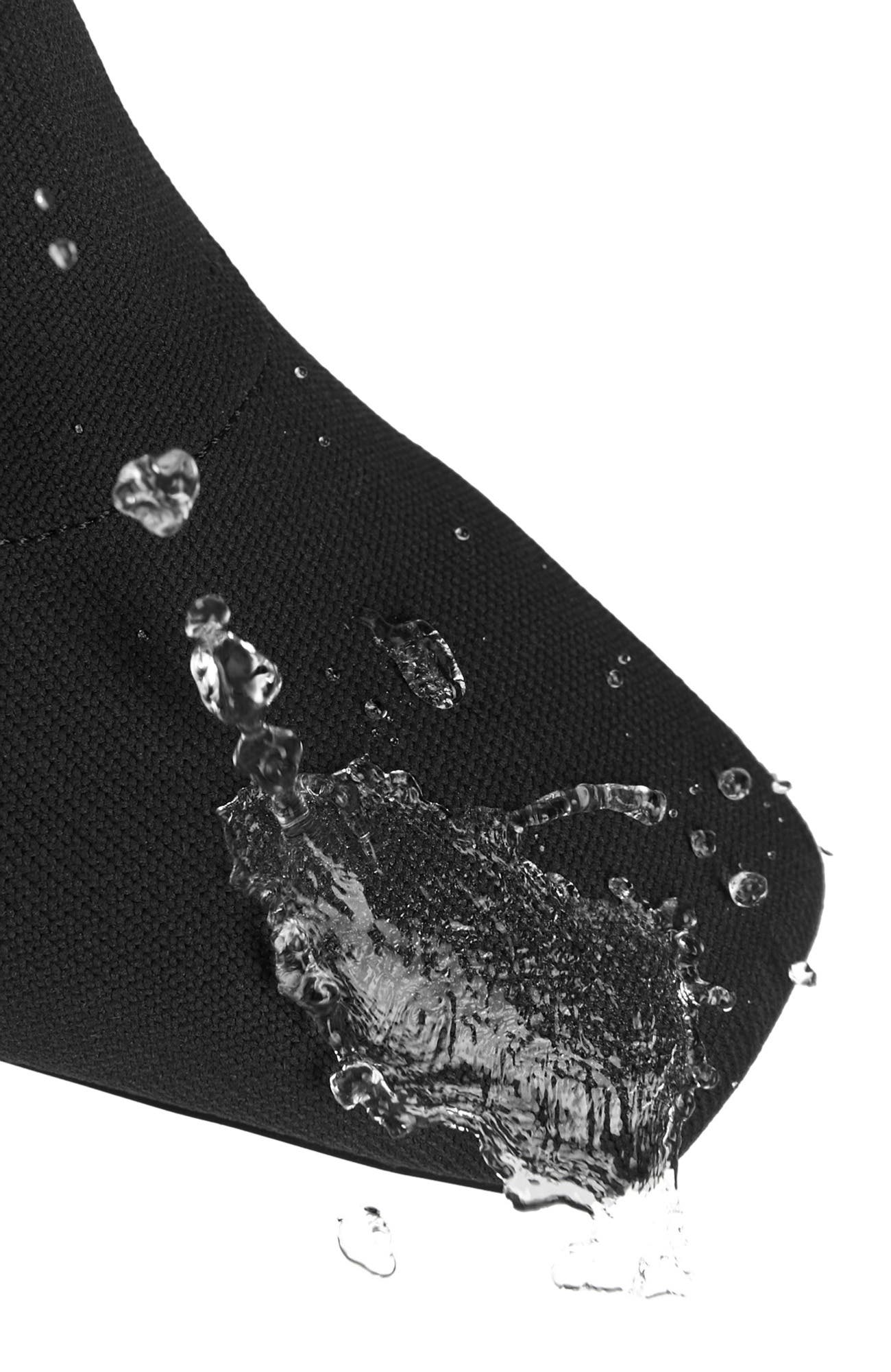 VIVAIA Square-Toe Water-Repellent Heeled Boots, Alternate, color, Black