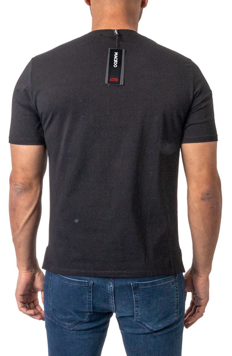 Maceoo Barcode Stretch Cotton Graphic Tee, Alternate, color, Black