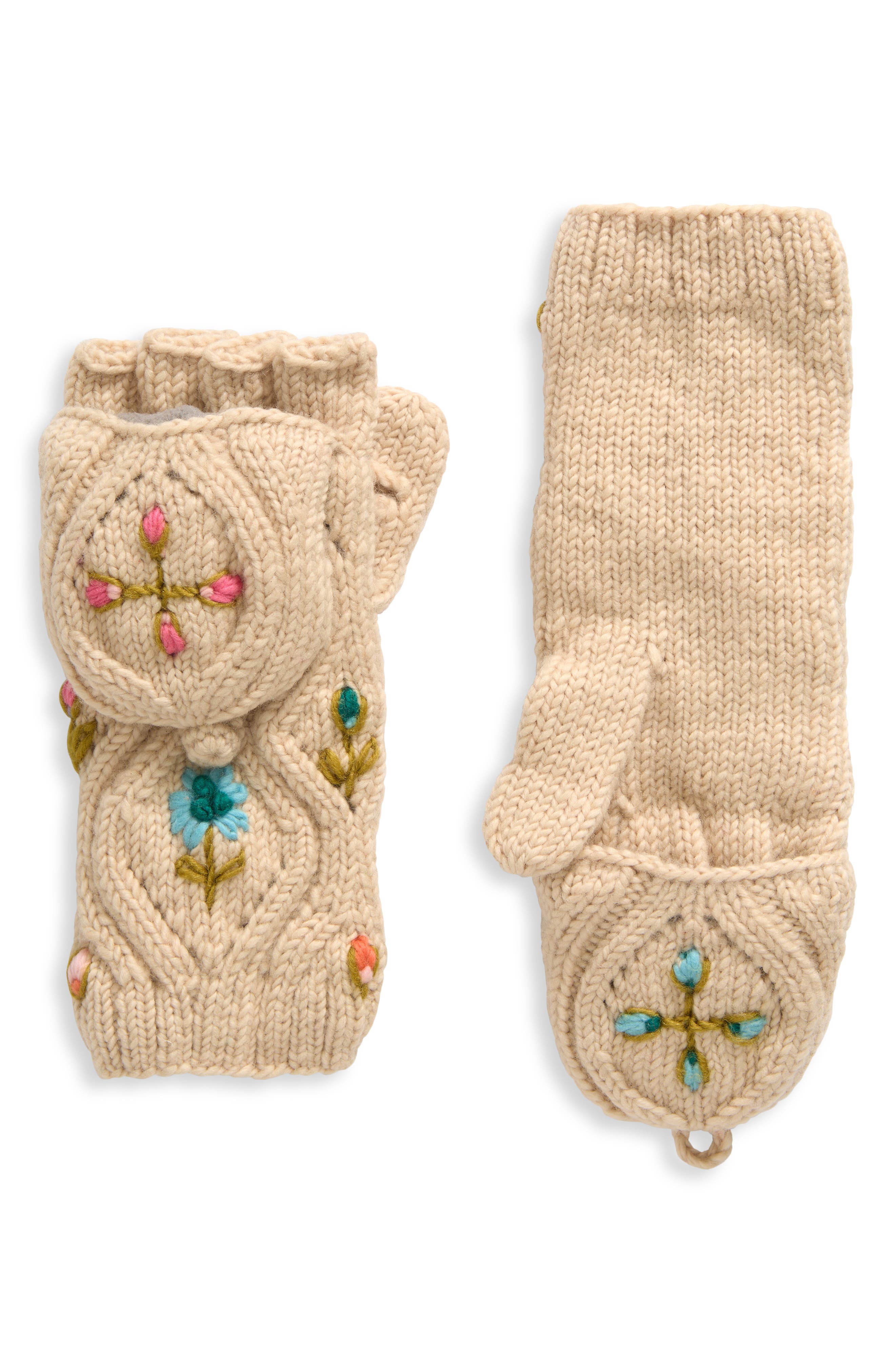 FRENCH KNOT Tilly Hand Knit Convertible Mitten in Natural 